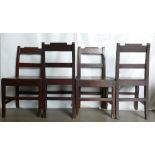 A set of four 18th century Welsh Country chairs.