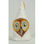 Royal Worcester candle snuffer as a hooded owl: Height 8cm.