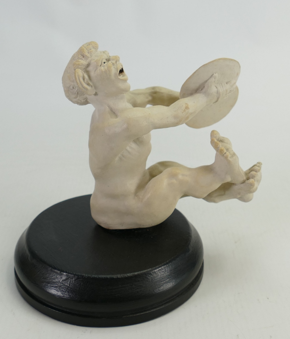 Martin Brothers musician Stoneware Imp figure: Playing the cymbals, height 14. - Image 4 of 4