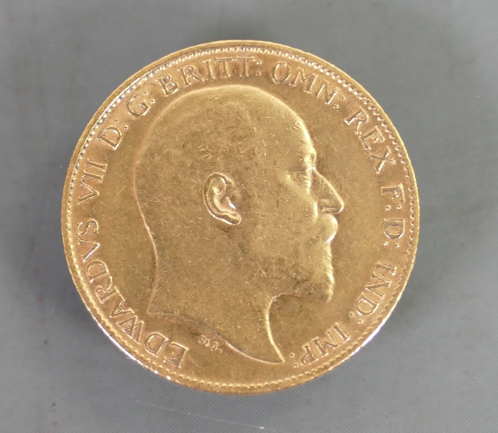 Gold half Sovereign dated 1902: