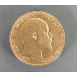 Gold half Sovereign dated 1902: