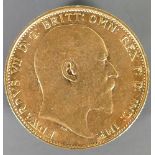 Full Sovereign gold coin 1910: