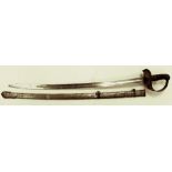 Cavalry sword & metal scabbard SJG NEUHAUSEN: Measuring 106cm overall.