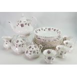 Royal Albert Sweet Violets tea & dinner ware: Including large & small teapots, covered sugar, cups,