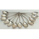 A set of 12 Silver spoons,