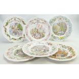 Royal Doulton Brambly Hedge set of collectors plates: Featuring various series from the Brambly