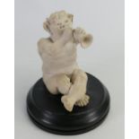 Martin Brothers musician Stoneware Imp figure: Playing the trumpet, height 14.