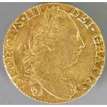 Full Guinea gold coin 1785: Condition EF dent and bend.