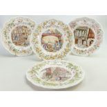 Royal Doulton Brambly Hedge set of collectors plates: Featuring the homes and work places of the