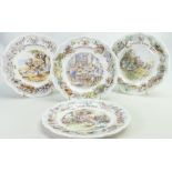 Royal Doulton Brambly Hedge set of collectors plates: Featuring Sea Story from the Brambly Hedge