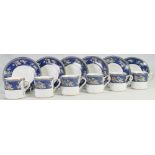 Wedgwood Blue Siam Pattern coffee cups and saucers: 12 pieces.
