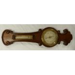 1930s Oak wall Barometer: By C W Dixey & Sons, h63cm.
