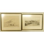 Sir Frank Short & Francis Dodd etchings: Back boards appear to have been mixed up during old re