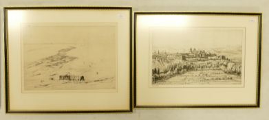 Sir Frank Short & Francis Dodd etchings: Back boards appear to have been mixed up during old re