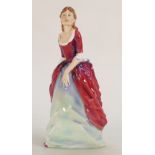 Royal Doulton prototype figure of a lady in a red dress: Not for resale backstamp and block number