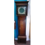 30 hour Longcase clock in cottage case circa 1795 with painted dial: Unknown maker.