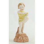 Royal Doulton prototype colourway figure Here a Little Child I Stand: Similar to HN4428 but in a