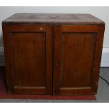 19th century Mahogany double sided Priest / Choir box: Double sided doors with internal fittings,