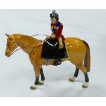 Beswick prototype model of Queen Elizabeth on dunn coloured horse:Marked colour trial no 5,