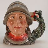 Royal Doulton large character jug St George D7129: