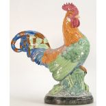 Minton Majolica model of a Large Cockerel: height 26cm.