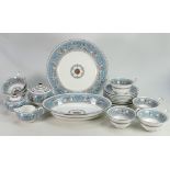 A collection of Wedgwood Florentine tea ware: Comprising cups, saucers, dish, plate etc.