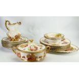 Spode Autumn Gold patterned dinner ware to include: Dinner plates, platter, tureen, water jug etc.