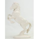 Beswick white satin matt rearing Welsh Cob on base 1014: