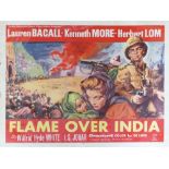 Original movie poster 1960 for the film "Flame over India": Known in UK as North West Passage with