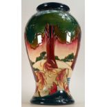 Moorcroft large vase decorated in the Evening Sky design: By Emma Bossons dated 2003 in limited