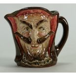 Royal Doulton double sided small character jug Mephistopheles: With verse to the base D5758.