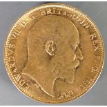 Full Sovereign gold coin 1903: