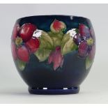Walter Moorcroft vase decorated in the Clematis design: H 11.5cm, c1950s.