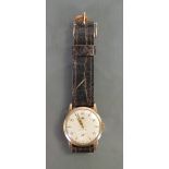 Marvin Gents 9ct gold 1950's wristwatch: Hallmarked on inside of case, calibre 540.