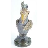 Andrew Hull Pottery Grotesque trial bird: Dated 2013, height 44cm.