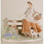 Royal Worcester for Compton & Woodhouse figure Blue Bell Time: Limited edition.