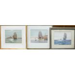 A D Bell, watercolour pictures of Seascapes: Including Newlyn in Cornwall,