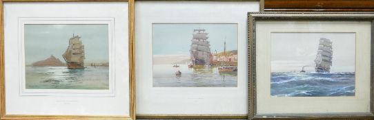 A D Bell, watercolour pictures of Seascapes: Including Newlyn in Cornwall,