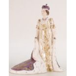 Royal Worcester for Compton & Woodhouse figure Queen Elizabeth the Queen Mother in her Coronation