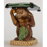Minton Majolica model of a Monkey Garden Seat: Minton for Mulberry, height 9cm,