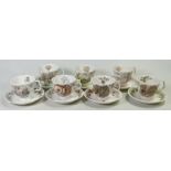 Royal Doulton Brambly Hedge set of collectors cups and saucers: Featuring various series from the
