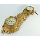 19th century Regulation & Co Gilt cast iron 8 day Wall clock: J J Wainwright of Birmingham,