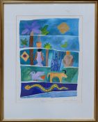Sylvia Edwards signed limited edition print Morning Creatures: 42cm x 58cm