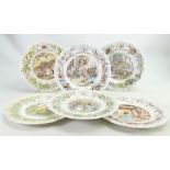 Royal Doulton Brambly Hedge set of collectors plates: Featuring various series from the Brambly