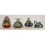A collection of Wileman / Shelley Intarsio items to include: Squat vase 3036 Daisies,