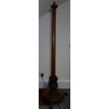 Victorian Mahogany Standard lamp: Height 156cm.