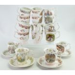 Royal Doulton Brambly Hedge set of collectors beakers: Featuring various series from the Brambly