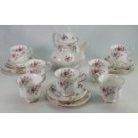 Paragon Fragrance tea set: Including cups, saucers, side plates & teapot.