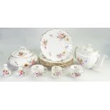 A large collection of Royal Crown Derby dinner and tea ware in the Derby Posies design: Including