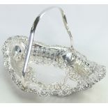 Silver ornate basket hallmarked for Birmingham 1903, 442 grams,